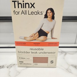 Thinx for All Leaks Reusable Bladder Leak Underwear Hi-Waist Light Absorbency S
