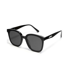Qonoic Oversize Sunglasses for Women Men Designer Style - Vintage UV Protection (Black)