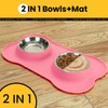 Conlun Cat Dog Bowls with Silicone Feeding Mat, No Spill