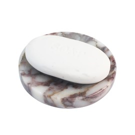 Luxurious Natural Marble Soap Dish Tray Marble Soap Holder Trinket Plate for Bathroom Sink Kitchen Countertop Bedroom Vanity Bathroom Accessory Rectangular