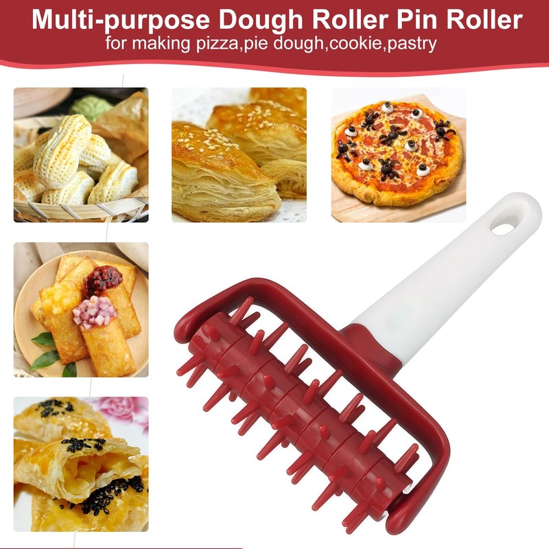 Pizza Dough Docker Roller Plastic Pizza Pin Puncher Dough Hole