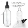 AOZITA Set of 4, 1 oz Clear Eye Dropper Bottles