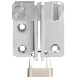 Litensh Door Bolt Stainless Steel Bolt Bolt Sliding Bolt Lock Lock Security Lock Padlock Lockable Silver, Left Open L
