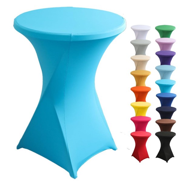 Highdi Stretch Bar Table Covers, Spandex Elastic Cocktail Tablecloths for