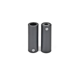 Salt Pegs for BMX, Black, 4.5 inches (115 mm) [4.5 inches] AM Nylon Pegs, Compatible with 14 mm Axles, 3/8 inch Adapter Included