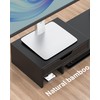 Epesoware Dual Monitor Riser with Two Drawers for Desk, Bamboo