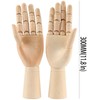 ZEONHAK 4 Pack 11.8 Inches Flexible Wooden Hand Model, Moveable
