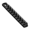 Ernst Manufacturing 8-Inch Socket Organizer with 9 3/8-Inch Twist Lock Clips, Black -8427