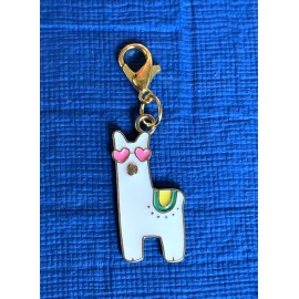Unbranded LLAMA Enamel Clip on Charm Lobster Clasp Jewelry, Stitch Marker, Zipper Pull