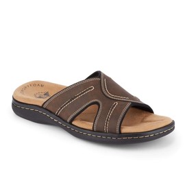 Dockers Mens Sunland Casual Slide Sandal Shoe, Dark Brown, 13 M