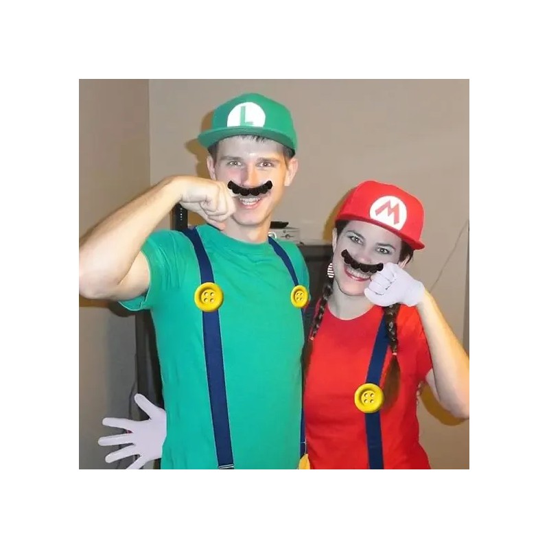 Kit Sombreros AC Mario Bros Luigi Adulto Infantil 6 Piezas