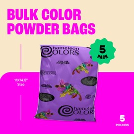 Chameleon Colors 5 lb Bags of Color Powder - 5 Vibrant Colors - For Summer Camp, Holi Powder, Color Run, Photo Shoot, Color War, School Event - 15-20 People - Non-Toxic, Non-Toxic, Gluten-Free