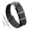 MZBUTIQ 14 mm Black Nylon Watch Strap One-piece Ballistic Nylon