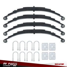 SHZAITOR Tandem Trailer Axle Suspension Kit 5 leaves Trailer Double Eye For 6000lbs