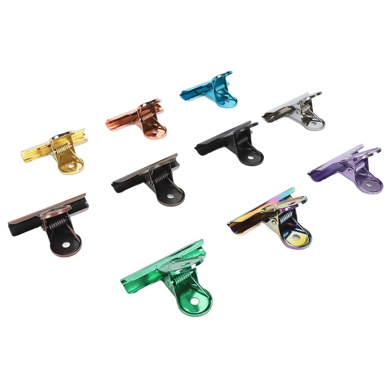 10PCS Colorful Metal Hinge Clips Multifunctional File Money Clamps for