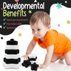 PANDAPLAY Stacking Toys, Teething Toys, Silicone Soft Building Blocks, Promote