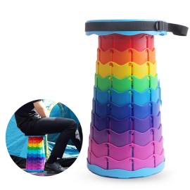 Unbranded Folding Stool Portable Telescopic Chair Seat Camping Retractable Outdoor Fishing