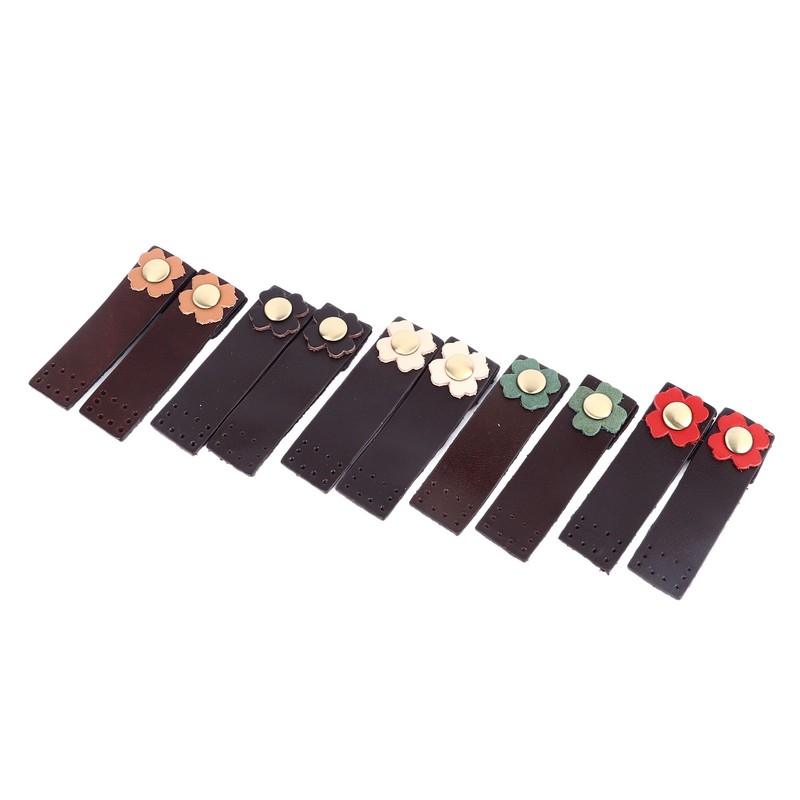 10 Set Leather Snap Buckles Leather Tab Closure Leather Button