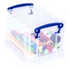 Really Useful Box 1.6 Litre Plastic Storage Box Clear (Pack
