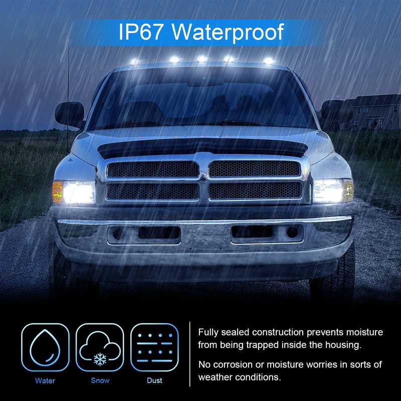 SHINEFIT White LED Cab Lights Replacement for 1994 1995 1996