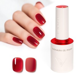 VENALISA Jelly Red Gel Nail Polish 1 Pcs 10ML Transparent Sheer Soak Off UV Gel Salon Manicure DIY at Home