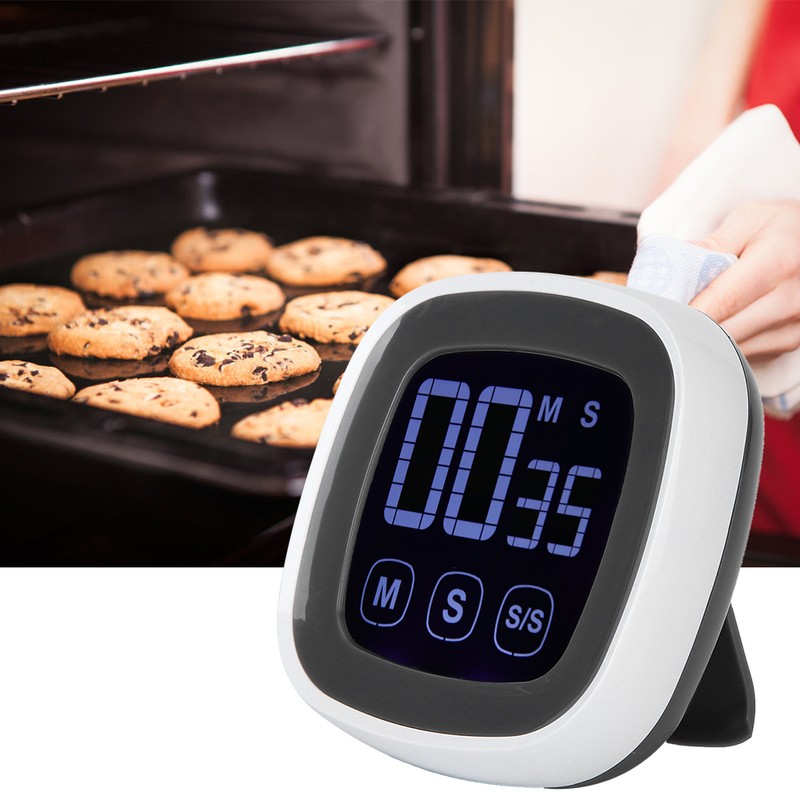 Digital Kitchen Timer Big Screen Loud Alarm BBQ Countdown Reminders