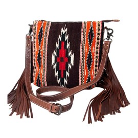 American Darling Cross Body Saddle Blanket Fabric Genuine Leather Western Women Bag Handbag Purse | Crossbody Bag for Women | Cute Crossbody Bag | Crossbody Purse |