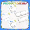 EBOOT 2 Packs 6 Inch Clear Plastic Rulers Clear Measuring