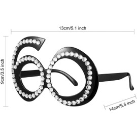 Carnavalife Pack of 12 Glasses for Birthday - Number 60th Anniversary, Birthday and Fancy Dress Parties