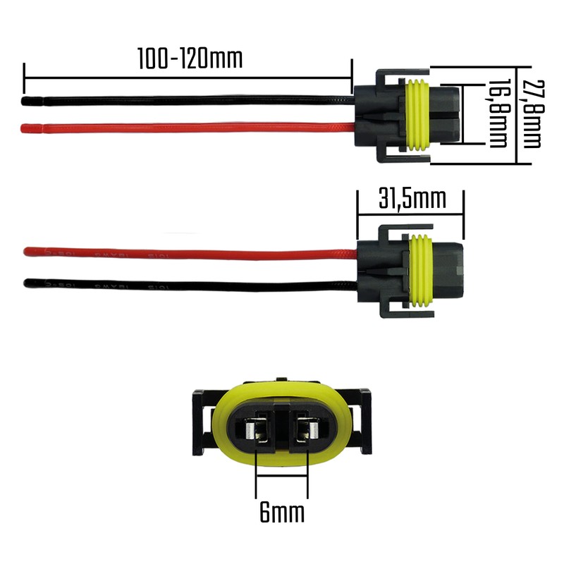2 x H8 H11 Lamps Plug Socket Lamp Socket Lamp