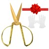Grand Opening Ribbon Cutting Ceremony Kit, 7.55'' Gold Scissors