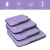 BAGAIL 4 Set Compression Packing Cubes Travel Expandable Packing Organizers(Lavender,4