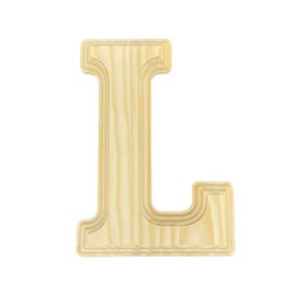 Crafts Central Pine Wood Beveled Wooden Alphabet Letters for Arts & Crafts, Decorations and DIY (L)