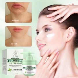 Collagen Creme,Luxuriöse Kollagen-Straffungscreme,Luxuriöse Straffende Collagen-Creme Straffend,Luxuriöse Kollagenstraffungscreme Feuchtigkeitsspendend,100g,Mit Gesichtsmaskenpinsel