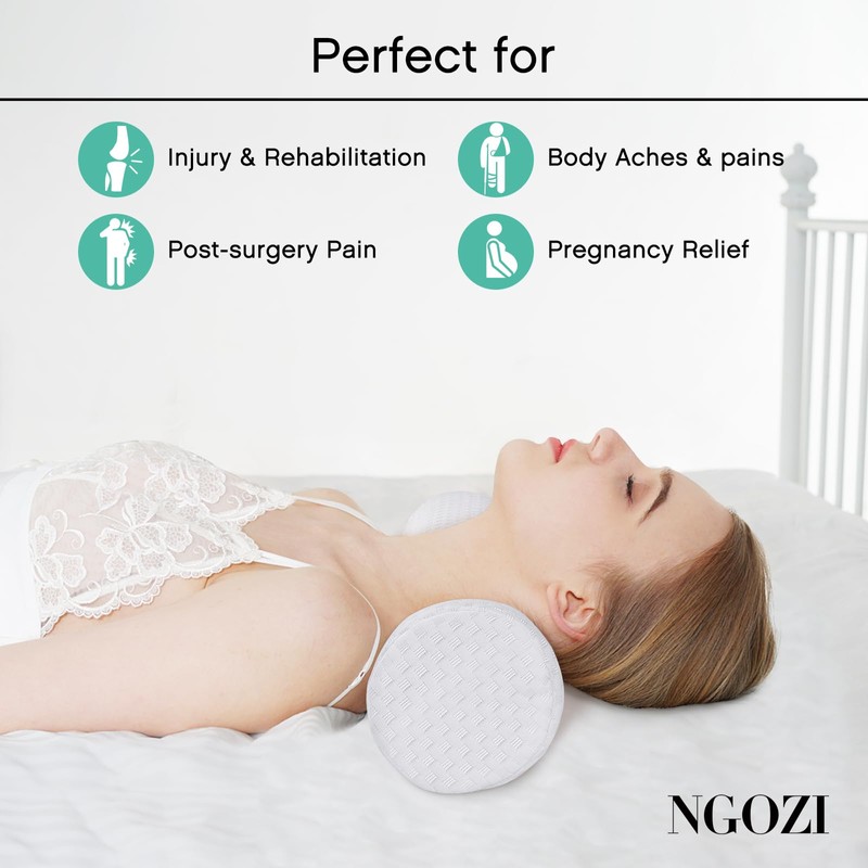 NGOZI Bedding Pillow Roll, Cylinder Bolster Pillow, Neck Roll with