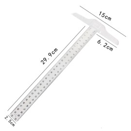 SWYSGS 12 Inch / 30 cm Junior T Square Plastic Transparent T Ruler for Drawing and General Layout Work