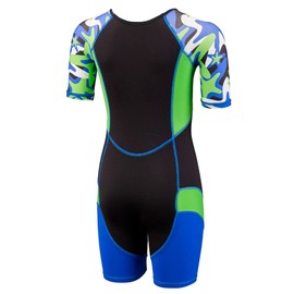 BECO -Sealife Children's Short Wetsuit, Warming Swimming Suit Children Made of 2 mm SCR Neoprene, Neoprene Shorty Children with UPF 50+, UV Wetsuit for Boys and Girls