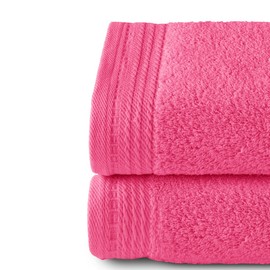 Top Towel - Premium - Large Bath Towels - Bath Towels -2 Hand Towels -50 x 100 cm - 100% Cotton - 600 g - Strawberry