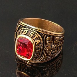 Men's ring - 18K gold plated, handcrafted in classic style, for daily wear and parties, as a gift, souvenir - Ring Size: 11