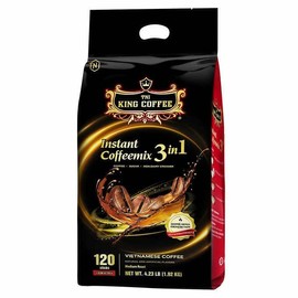 Generic TNI King Coffee ~ 3 in 1 Instant Vietnamese Coffee ~ 120 Single Serve Packets ~ Individual Pocket Size Sachet Sticks ~ Blended with Coffee, Cream Powder and Sugar ~ Bulk Size Pack