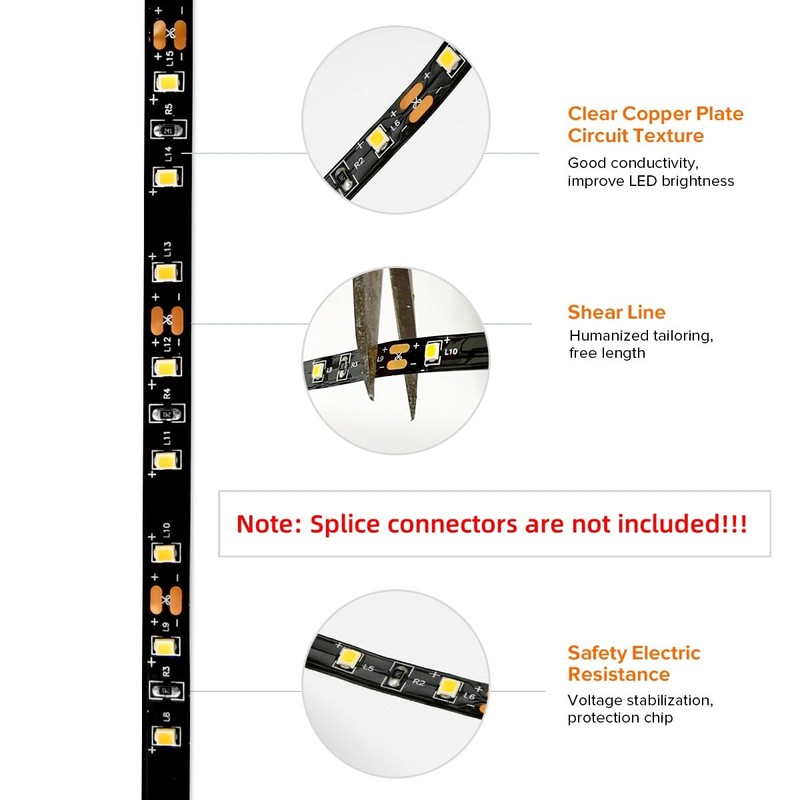 Dream lighting RV Trailer LED Strip Lights 61inch/1.6M 3528SMD 12volt