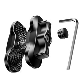 iMESTOU 2,5 cm Anti-Diebstahl Doppelbuchsenarm für RAM-Halterungen, B-Größe, Luftfahrt Aluminium, Sicherheits-Kugelgelenk Adapter mit Werkzeugloser Anpassung, 6,3 cm Länge