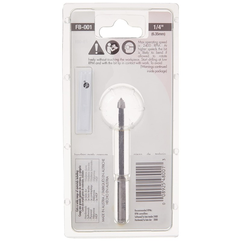 Diablo FB-001 1/4" Forstner Bit for Wood