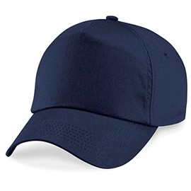 Beechfield - B10B Navy Baseball Cap - Sun Hat, Sports Cap, Boy's Cap, Girl's Cap, Sun Hat, Sports Hat - 100% Cotton Twill Unisex Kid's Cap