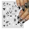 8 Sheets Laser Sliver Sun Moon Star Nail Art Stickers