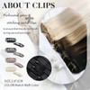 Moresoo Seamless Clip in Hair Extensions Real Human Hair Black