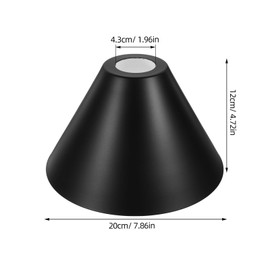 Baluue Industrial Light Shade, Cone Ceiling Bulb Guard, Black DIY Light Shade Decorative Replacement Lamp Shade for Pendant Light Table Lamp Wall lamp Wall Sconce