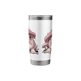 Blobfish Fish Cottagecore Aesthetic Mushroom Hat Stainless Steel Insulated Tumbler