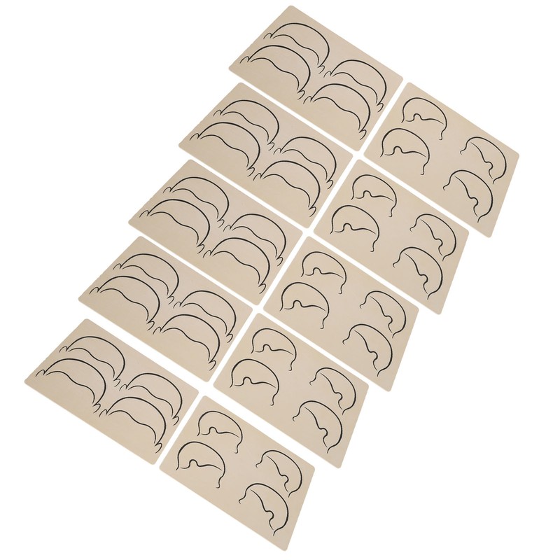 10pcs Tattoo Scalp Practice Skin Front Side Ink Free Rubber