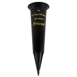 Special Graveside Memorial Grave Spiked Flower Vase In Loving Memory Special Memorial Vase for Graves - Plastic Cemetery Flower Holder with Spike, (1, Friend)